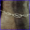 Thin silver ankle chain with motif and stone. Original jewel made by hand