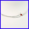 Necklace in pure silver with Cornelian. Jewel of a handmade designer.