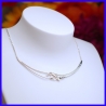 Necklace in pure silver. Handmade designer jewelry