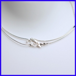 Necklace in pure silver. Handmade designer jewelry