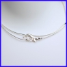 Necklace in pure silver. Handmade designer jewelry