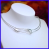 Necklace in pure silver. Handmade designer jewelry