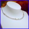 Necklace in pure silver. Handmade designer jewelry