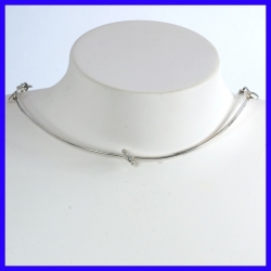 Solid silver back necklace. Handmade designer jewelry