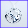 Celtic pendant in pure silver. Handmade designer jewelry