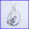 Pure silver pendant. Handmade designer jewelry
