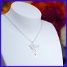 Handmade silver cross. Cross-shaped creator's pendant