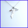 Handmade silver cross pendant by a jeweller. Original jewelry