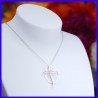 Cross in pure silver. Handmade designer jewelry