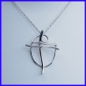 Cross in pure silver. Handmade designer jewelry