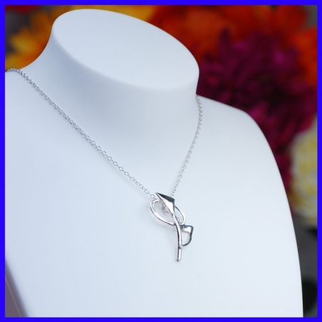 Cross in pure silver. Handmade designer jewelry