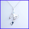 Handmade silver cross jewelry. Designer pendant in the shape of a cross with or without chain.