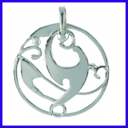 Pendentif celtique en argent pur. Bijou de créateur fait-main