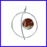 Pure silver pendant with Jasper. Handmade designer jewelry