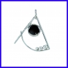 Contemporary pendant in pure silver. Handmade designer jewelry
