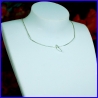 Current necklace in solid silver. Handmade designer jewelry.