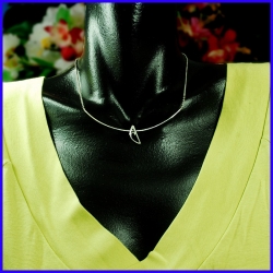 Current necklace in solid silver. Handmade designer jewelry.