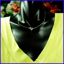 Comma necklace in solid silver. Handmade designer jewelry.