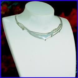 Viking necklace in pure silver. Handmade designer jewelry.