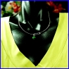 Necklace purified in pure silver with a jadeite. Handmade designer jewelry.