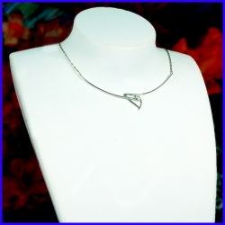 Geometric necklace in solid silver. Handmade designer jewelry.