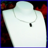 Stylish necklace in pure silver with an agate. Handmade designer jewelry.