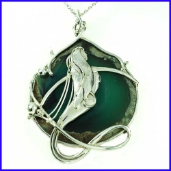 Silver pendant. Unique piece. Jewel of creator and artisanal.