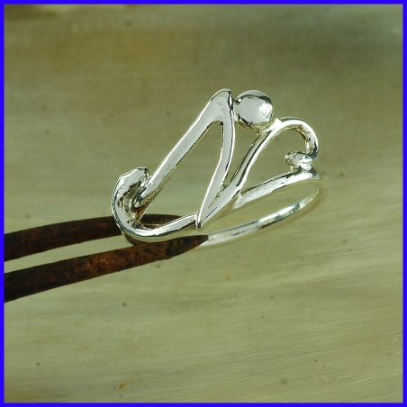 Handmade silver ring. Designer and handcrafted jewelry.