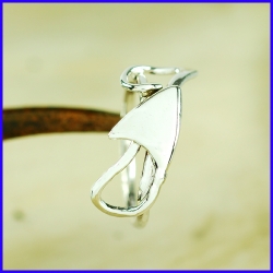 Handmade silver ring. Designer and handcrafted jewelry. 8 pieces.