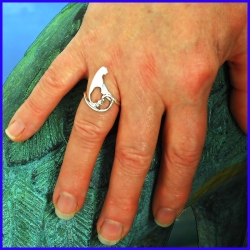 Handmade silver ring. Designer and handcrafted jewelry