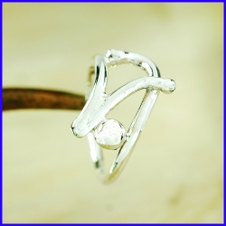 Handmade silver ring. Designer and handcrafted jewelry.