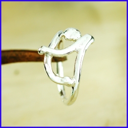 Handmade silver ring. Designer and handcrafted jewelry.