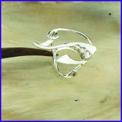 Handmade silver ring. Designer and handcrafted jewelry