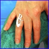 Bague architecturale  argent fait main. Bijou de créateur et artisanal