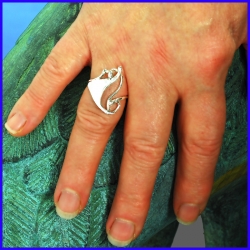 Handmade silver ring. Designer and handcrafted jewelry.