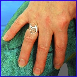 Handmade silver ring. Designer and handcrafted jewelry.