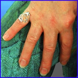 Handmade silver ring. Designer and handcrafted jewelry.