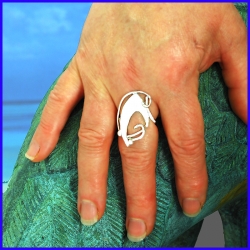 Handmade silver ring. Designer and handcrafted jewelry.