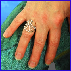 Handmade silver ring. Designer and handcrafted jewelry.