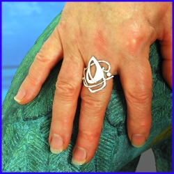 Handmade silver ring. Designer and handcrafted jewelry.