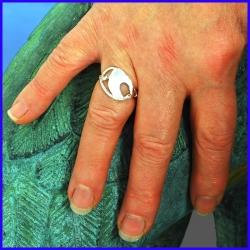 Handmade silver ring. Designer and handcrafted jewelry.