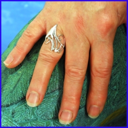 Handmade silver ring. Designer and handcrafted jewelry.