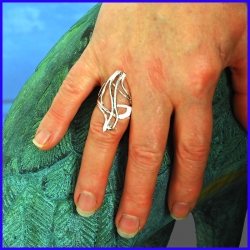 Handmade silver ring. Designer and handcrafted jewelry.