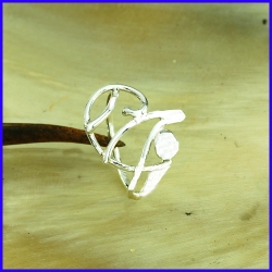 Handmade silver ring. Designer and handcrafted jewelry.