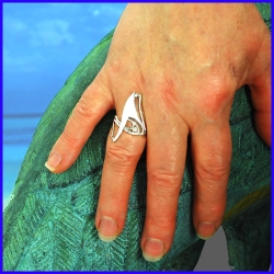 Handmade silver ring. Designer and handcrafted jewelry.