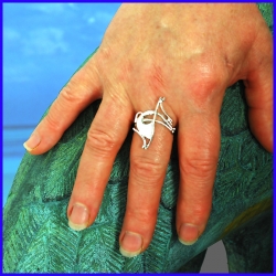 Handmade silver ring. Designer and handcrafted jewelry.