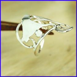 Handmade silver ring. Jewel of creator and craftsman.