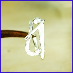 Handmade silver ring. Jewel of creator and craftsman.