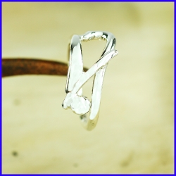 Handmade silver ring. Jewel of creator and craftsman.