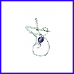 Silver and amethyst pendant. Designer and handcrafted jewel. Limited to 8 pieces.